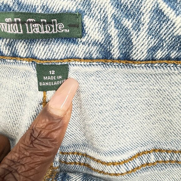 Wild Fable Womens 90s Relaxed Straight Jeans Light Wash Denim, Size 12 - Picture 4 of 9
